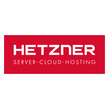 Hetzner Logo slogan white space red thumb