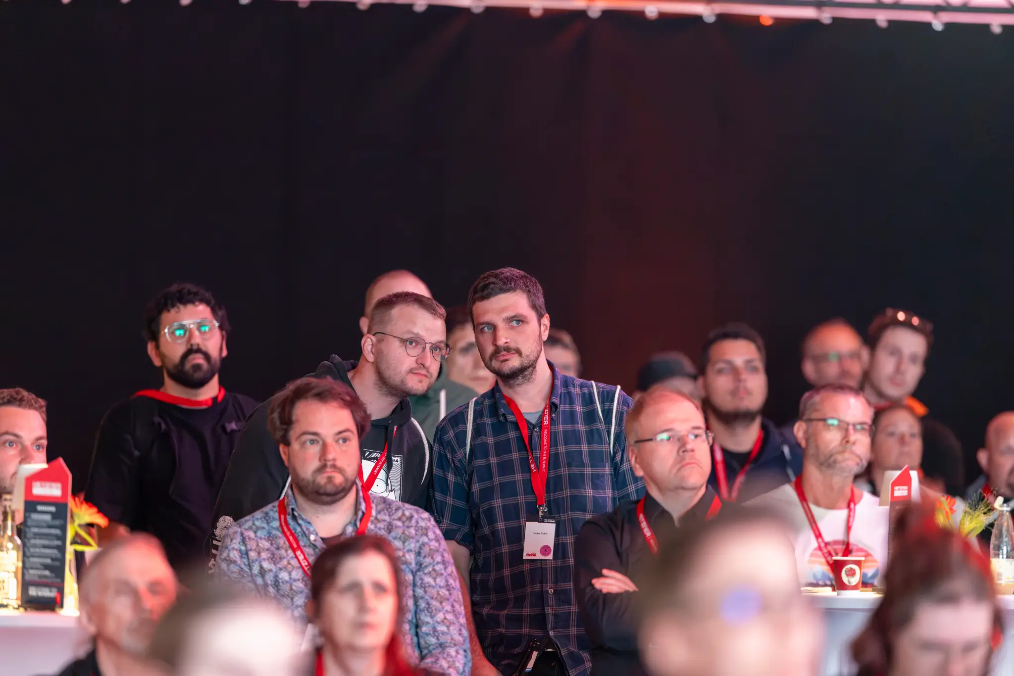 Audience talking about the session they are currently listening to.